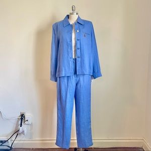NWT Deadstock Vintage Don Caster Linen Two Piece Set